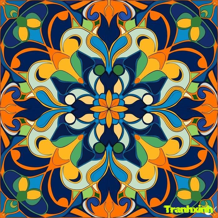 trang trí đường diềm hình vuông