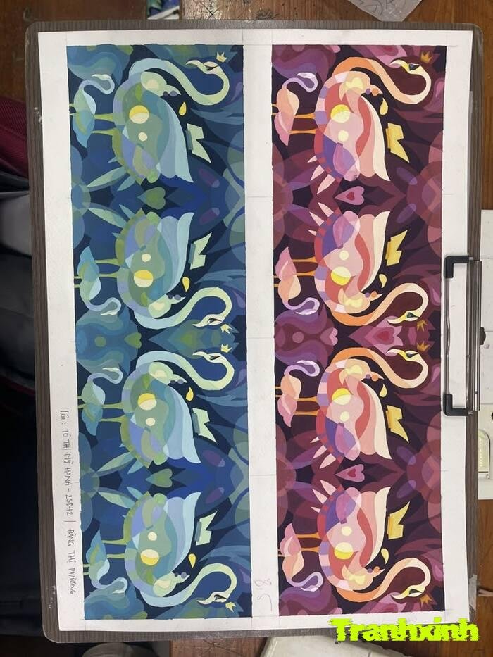 trang trí đường diềm vở học sinh