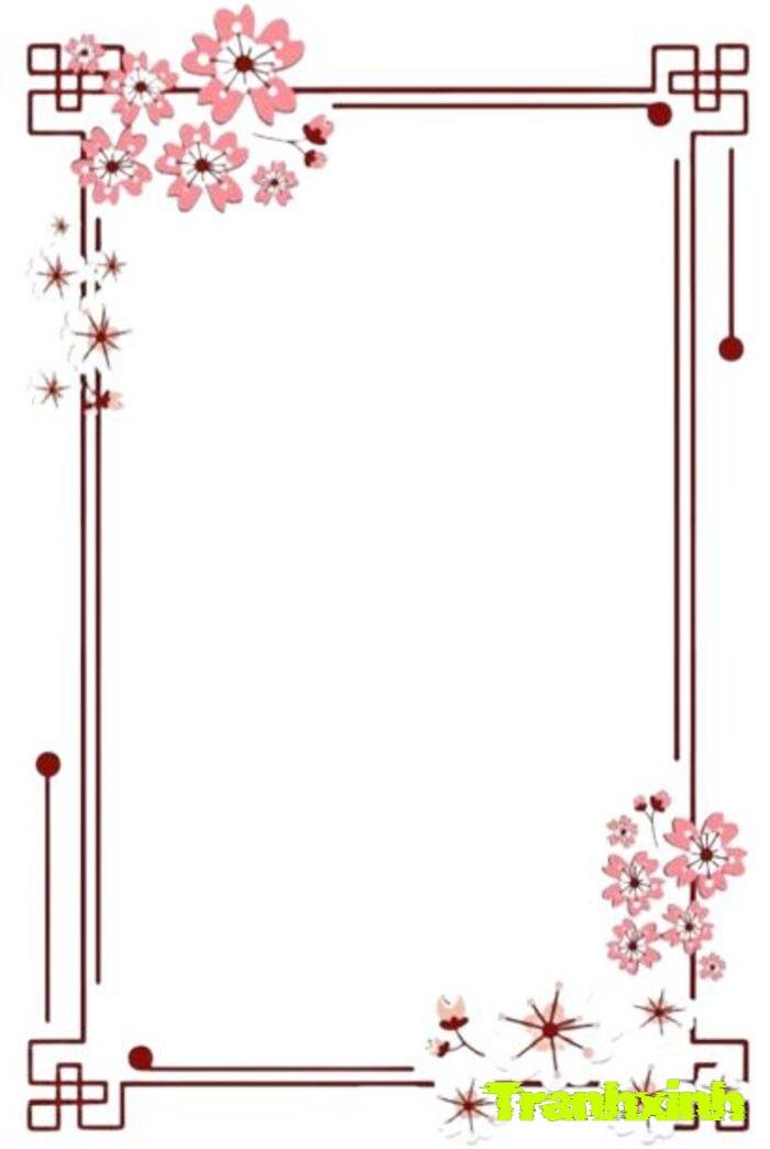 trang trí đường viền bông hoa