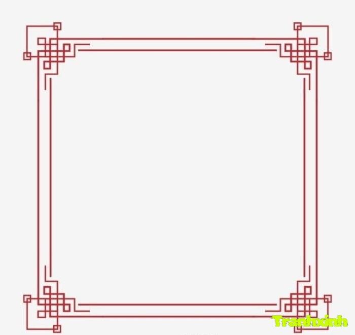 trang trí đường viền đối xứng hình vuông