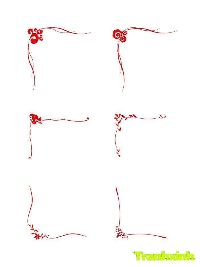 trang trí đường viền đối xứng