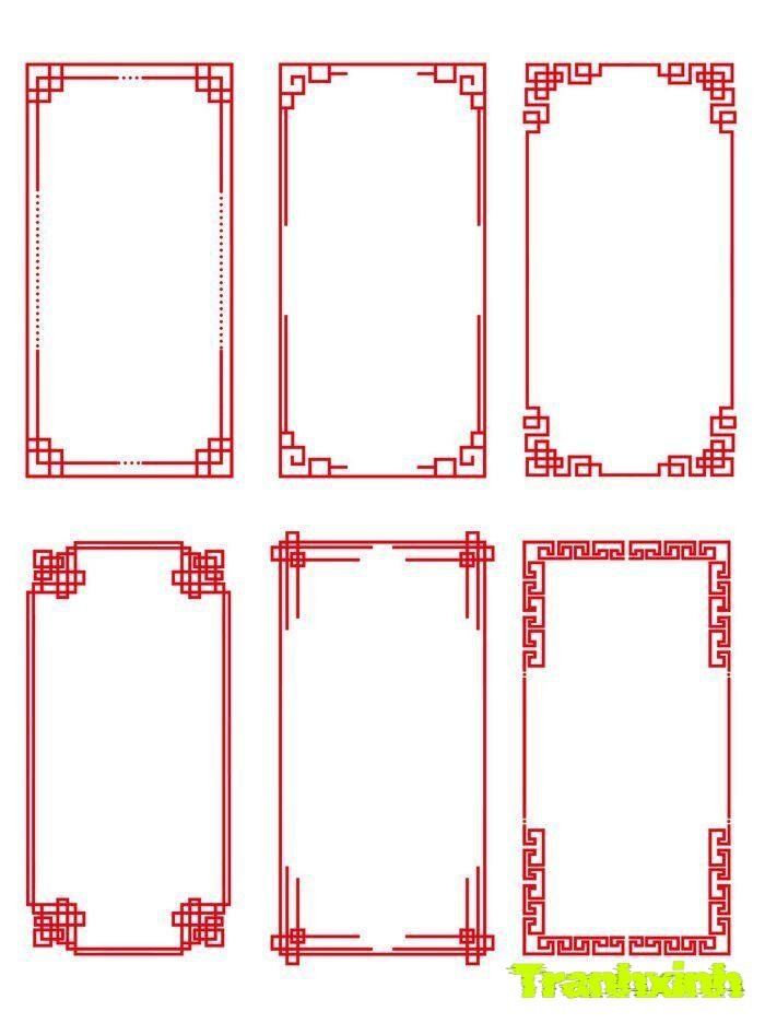 trang trí đường viền đơn giản