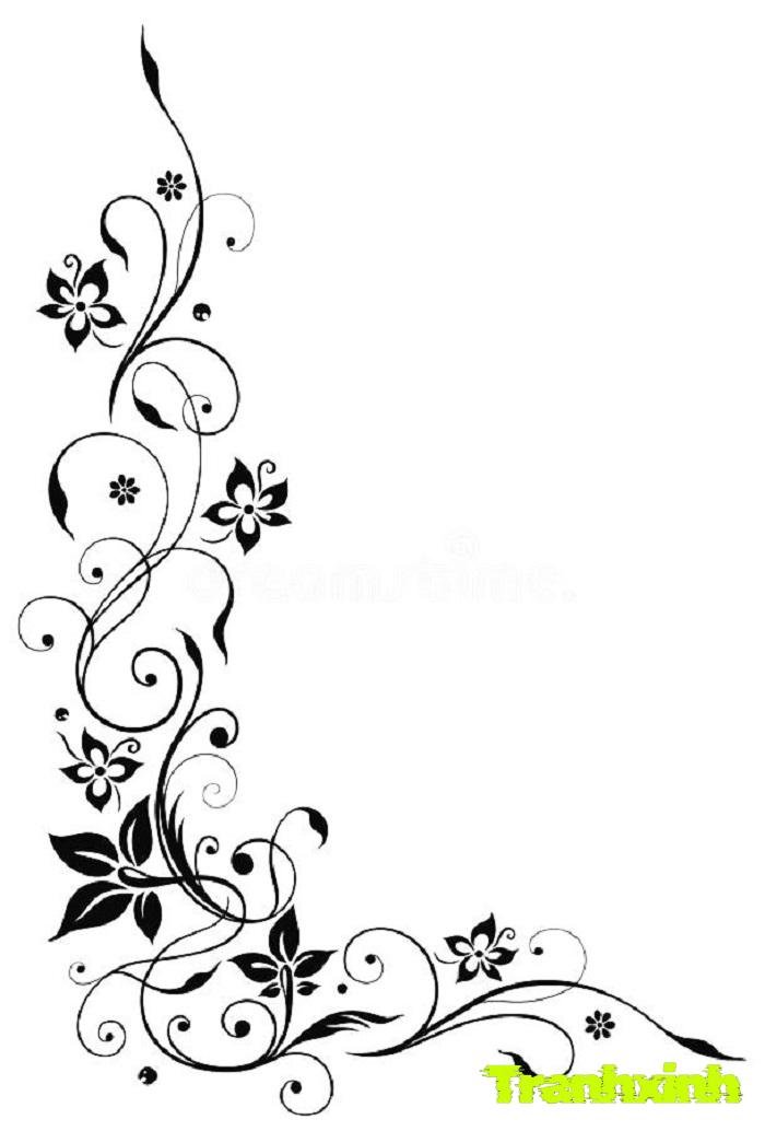 trang trí đường viền hoa lá