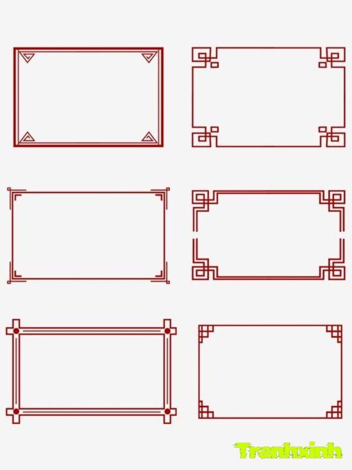 trang trí đường viền lặp lại hình chữ nhật
