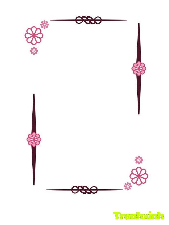 trang trí đường viền tiểu học