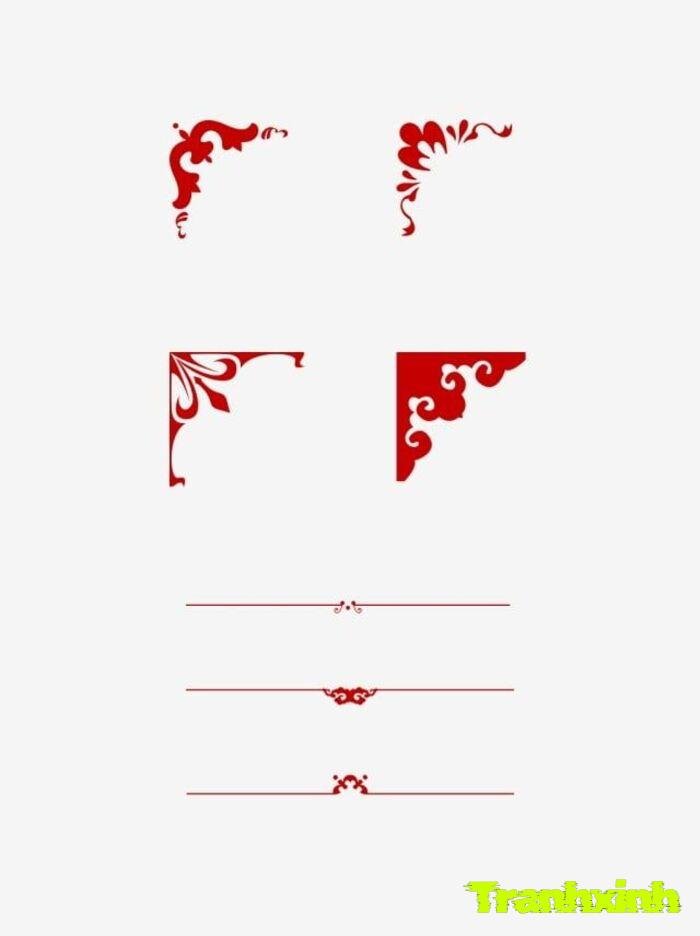 trang trí đường viền trang trí vở