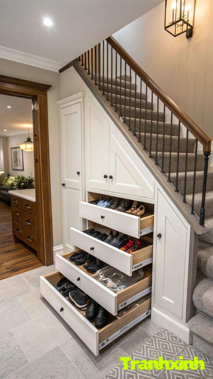 trang trí gầm cầu thang đẹp