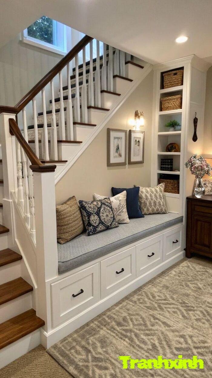 trang trí gầm cầu thang hiện đại