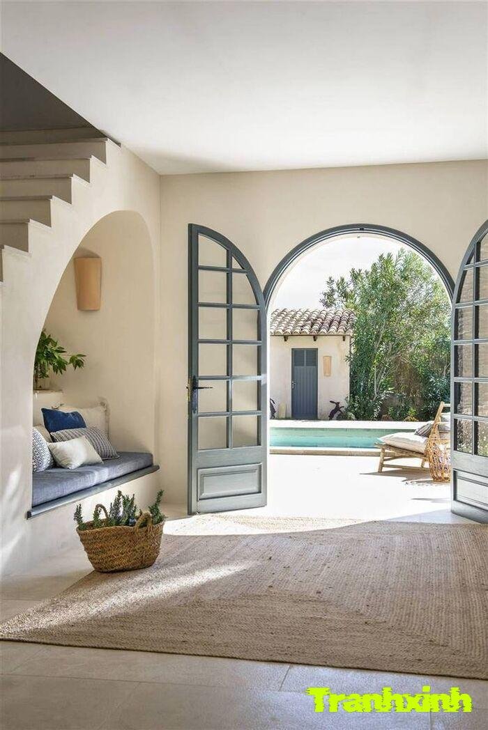 trang trí gầm cầu thang phòng khách