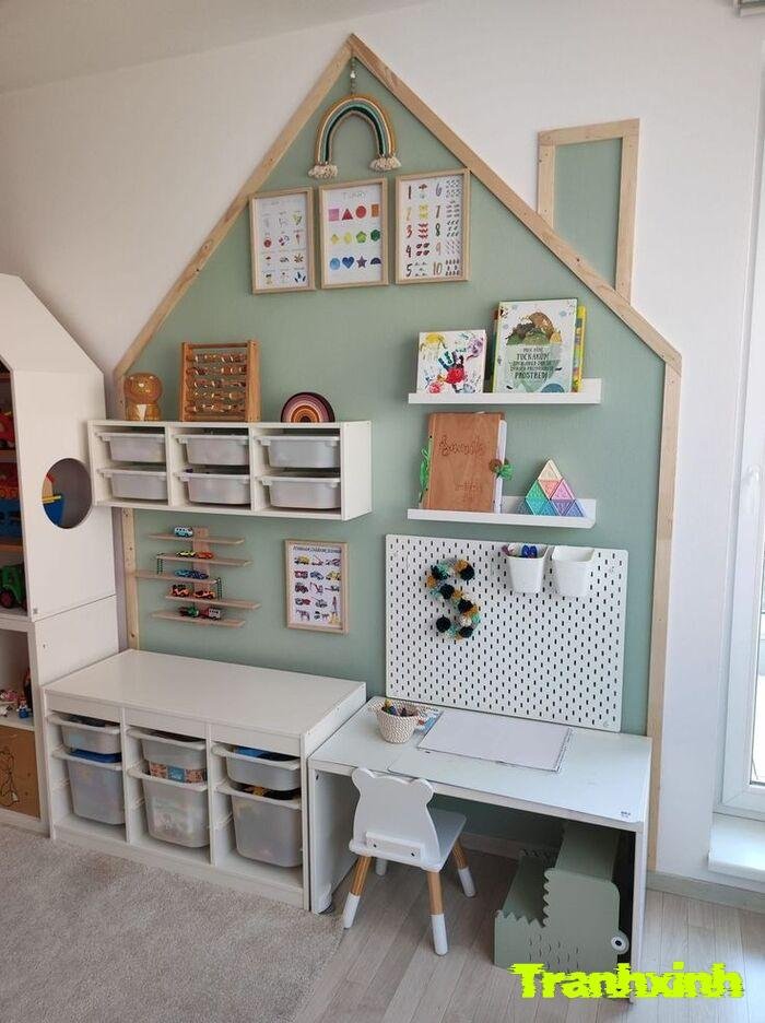 trang trí giá sách lớp học khoa học