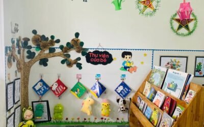 trang trí giá sách lớp học truyện tranh