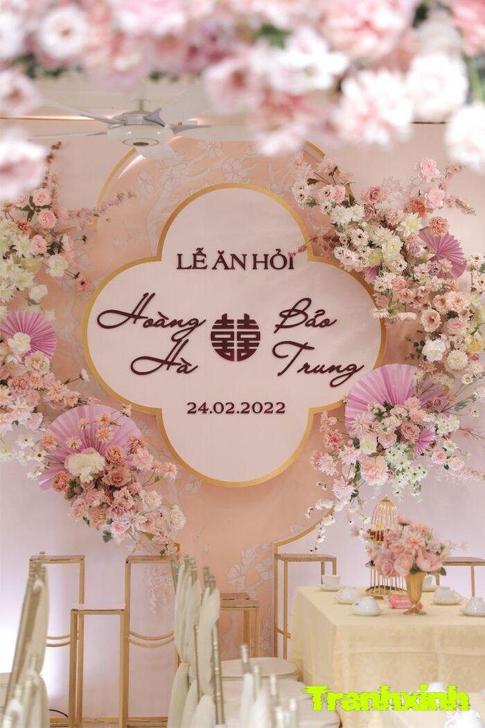 trang trí gia tiên chữ hỷ