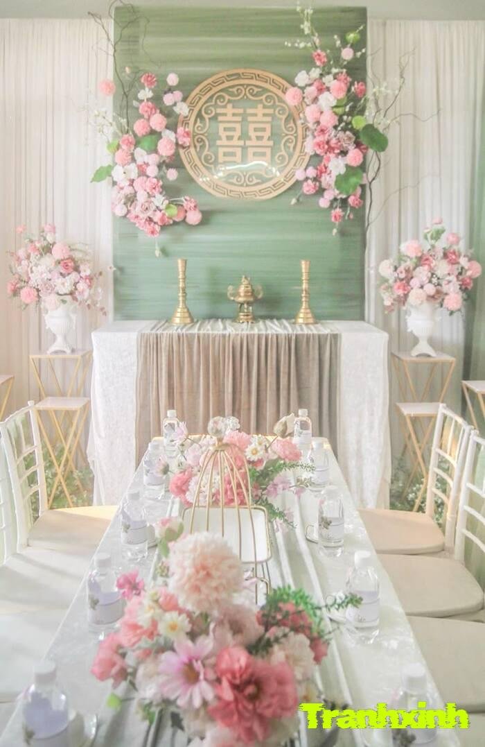 trang trí gia tiên hiện đại kết hợp truyền thống