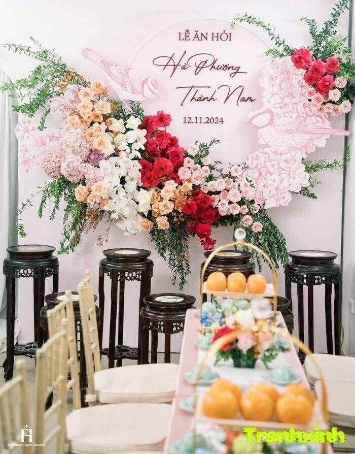 trang trí gia tiên lễ đính hôn