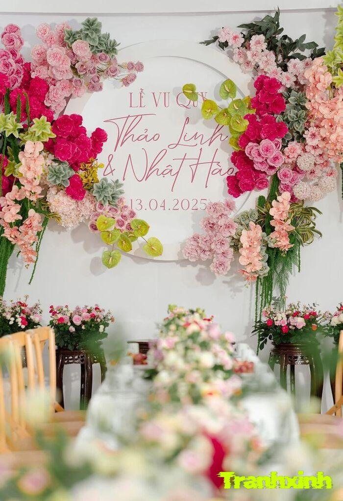 trang trí gia tiên ngày cưới