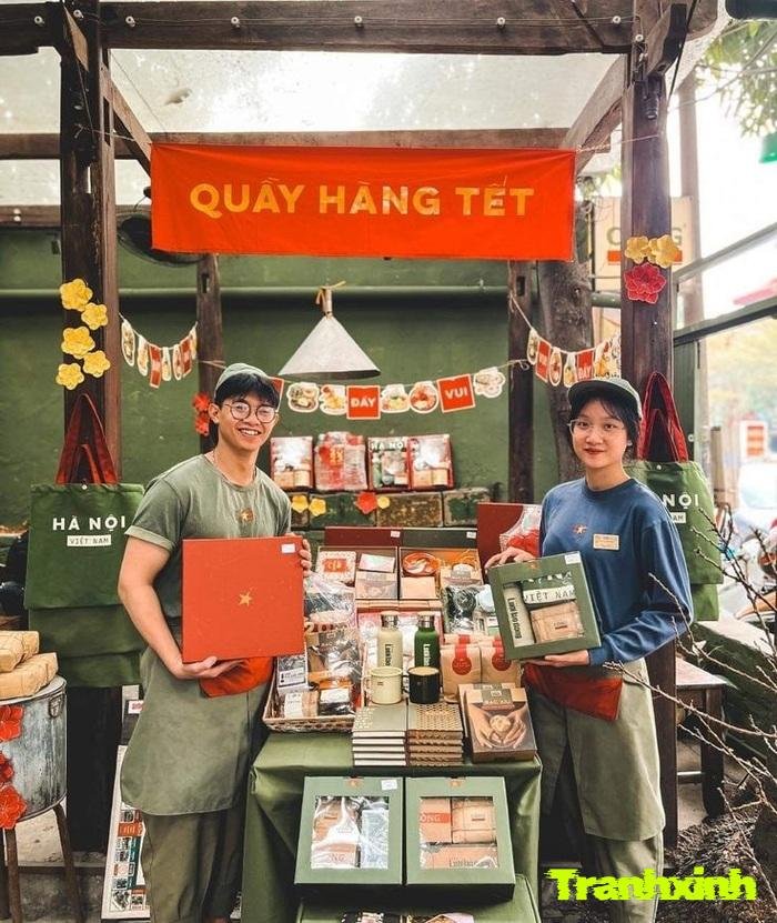 trang trí gian hàng thu hút