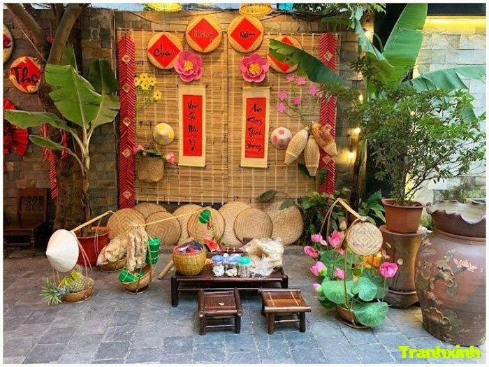 trang trí gian hàng trong nhà