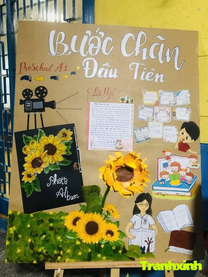 trang trí giấy a4