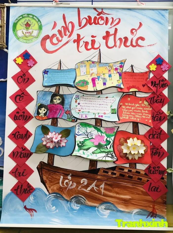 trang trí giấy mầm non