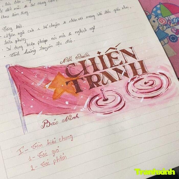 trang trí giấy trang vở