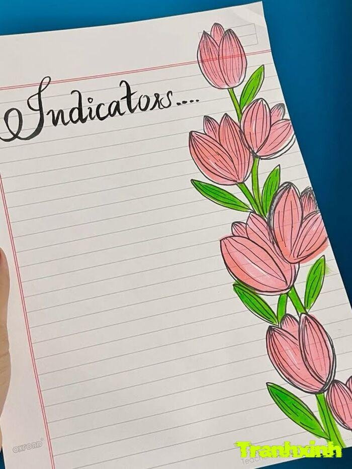 trang trí giấy viền khung