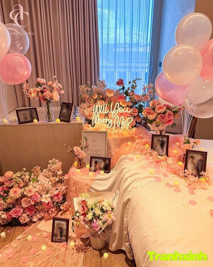 trang trí giường cưới đẹp