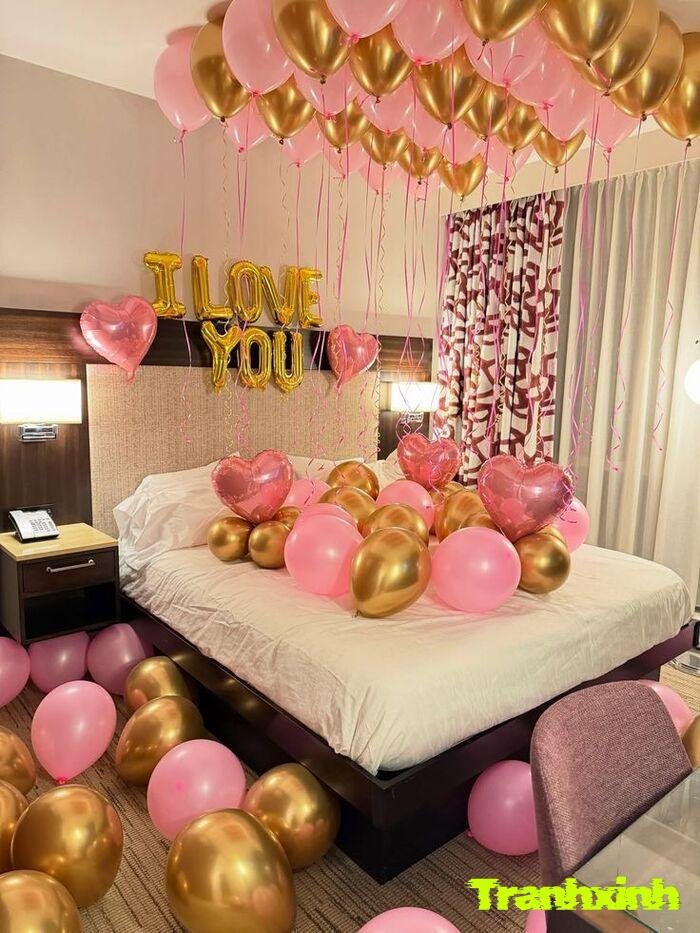 trang trí giường cưới hiện đại