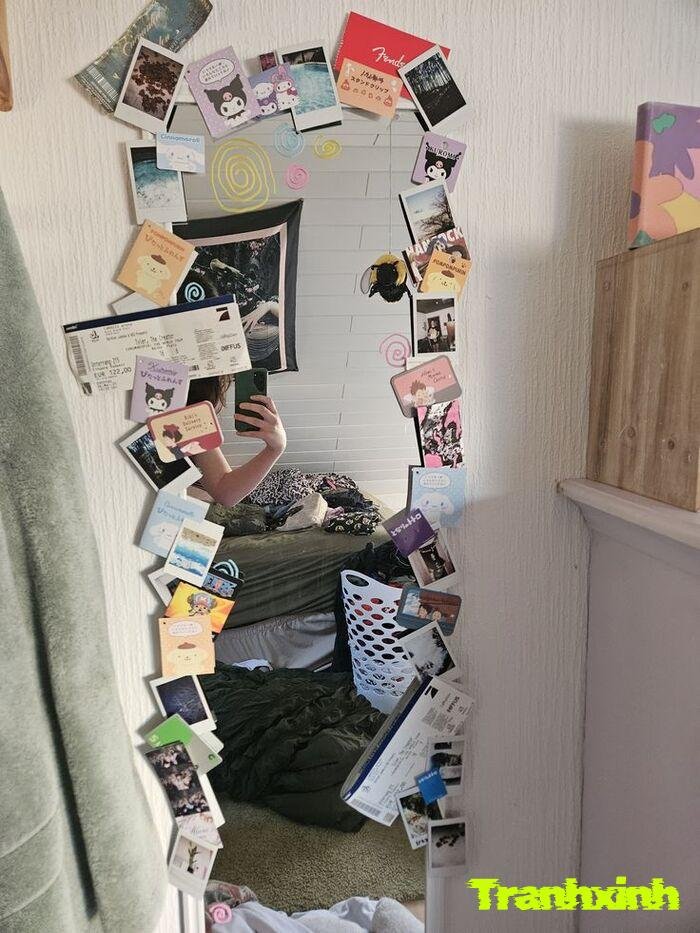 trang trí gương bằng đèn led