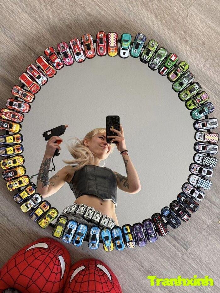 trang trí gương đơn giản