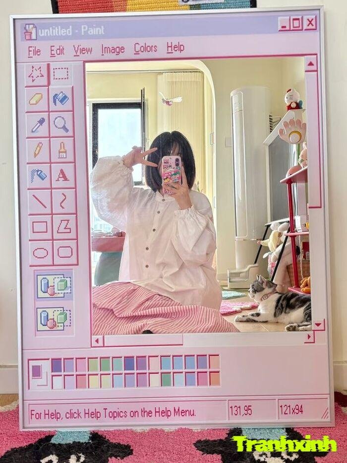 trang trí gương sticker