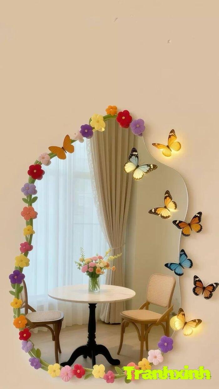 trang trí gương tinh tế