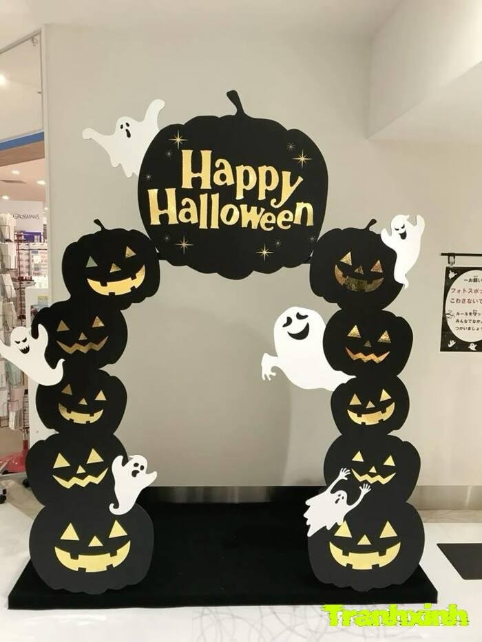 trang trí halloween decor chụp hình khung