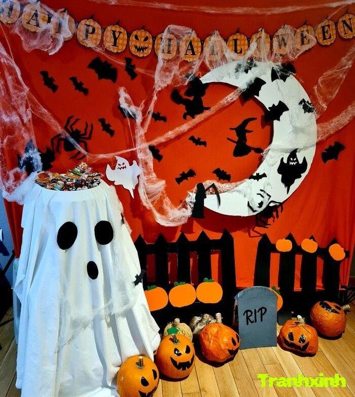 trang trí halloween góc chụp ảnh