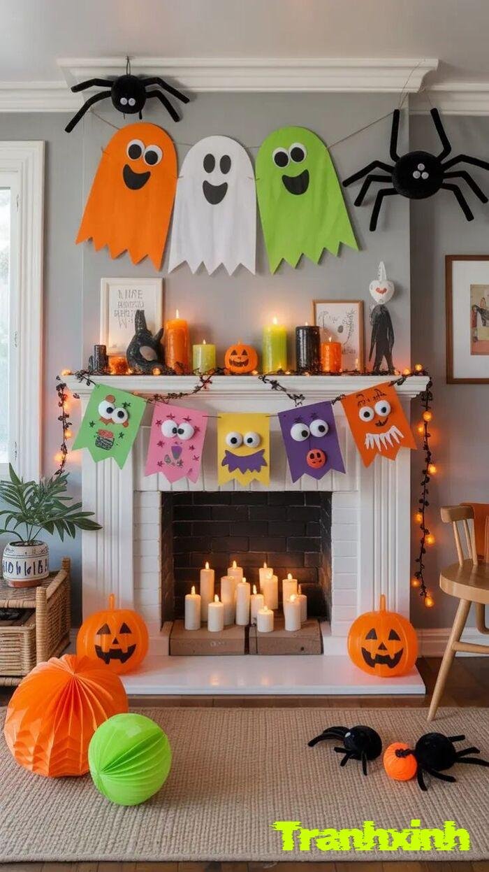 trang trí halloween góc lớp