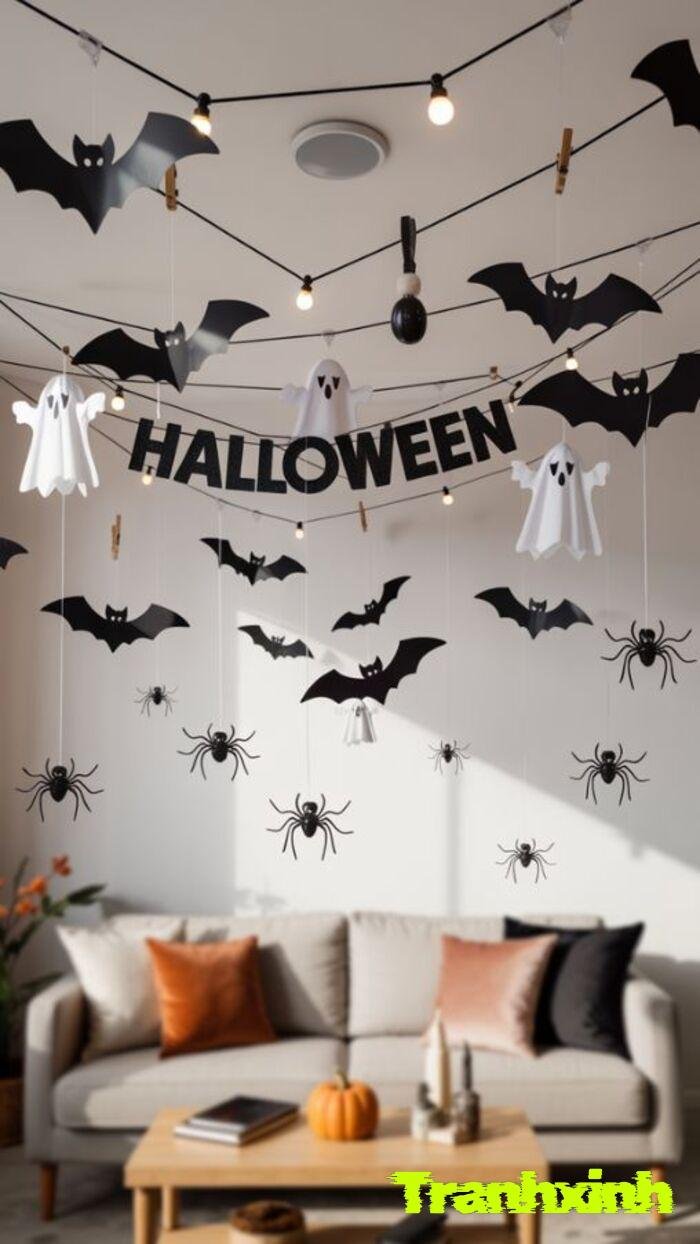 trang trí halloween không gian