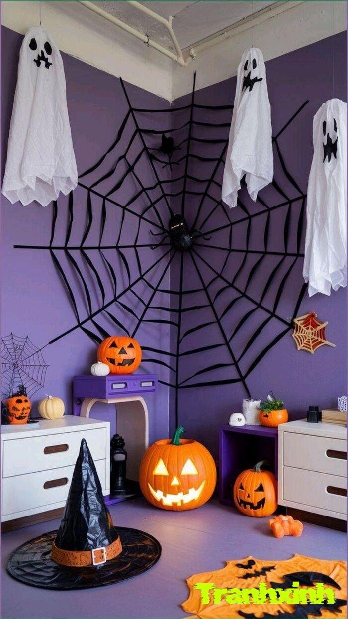 trang trí halloween tiểu học