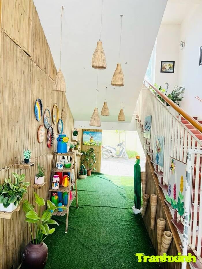 trang trí hành lang mầm non vui nhộn