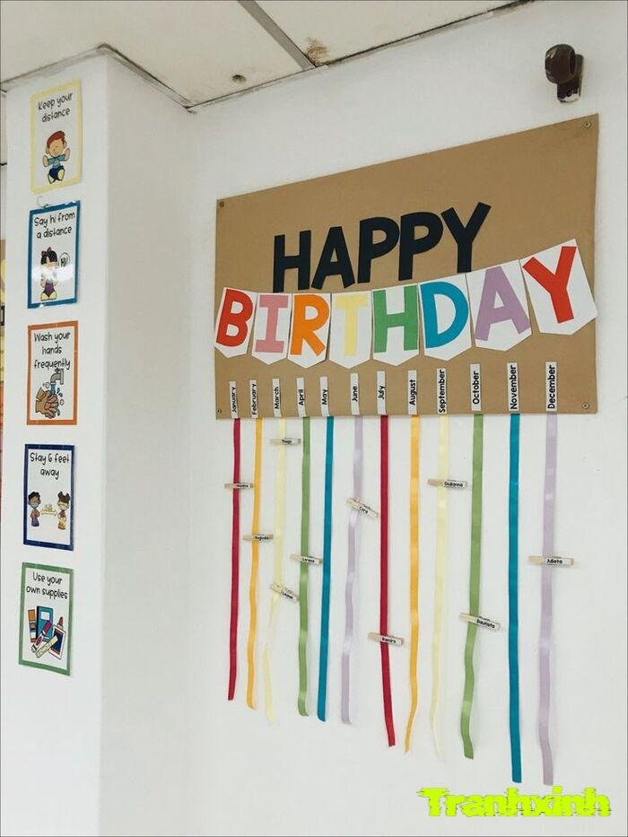 trang trí happy birthday bằng giấy