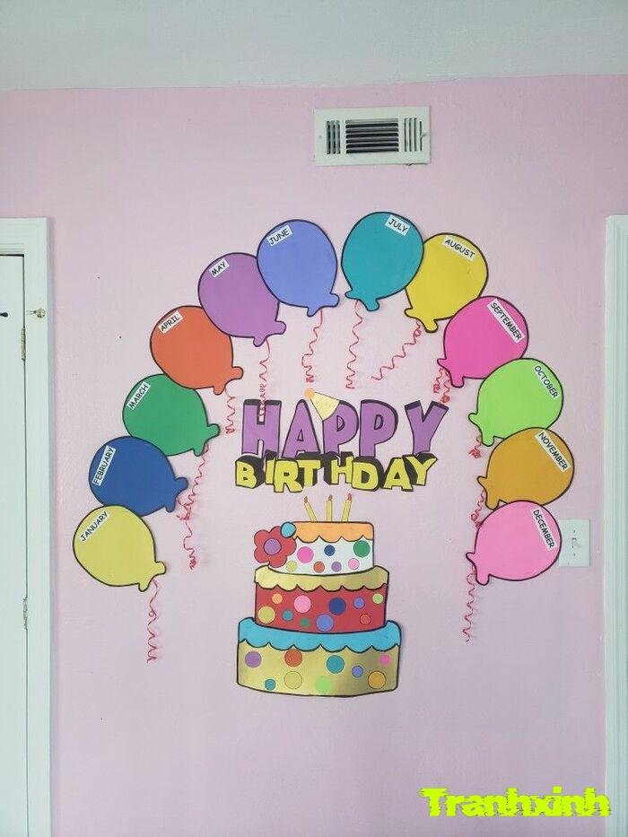 trang trí happy birthday bóng bóng