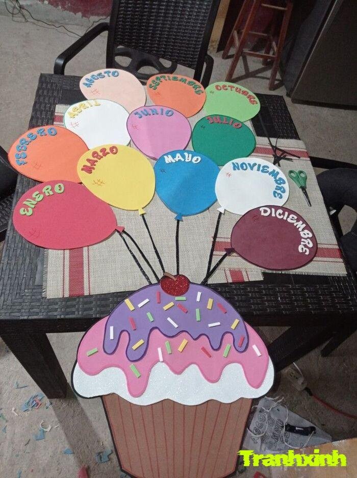 trang trí happy birthday góc chụp ảnh