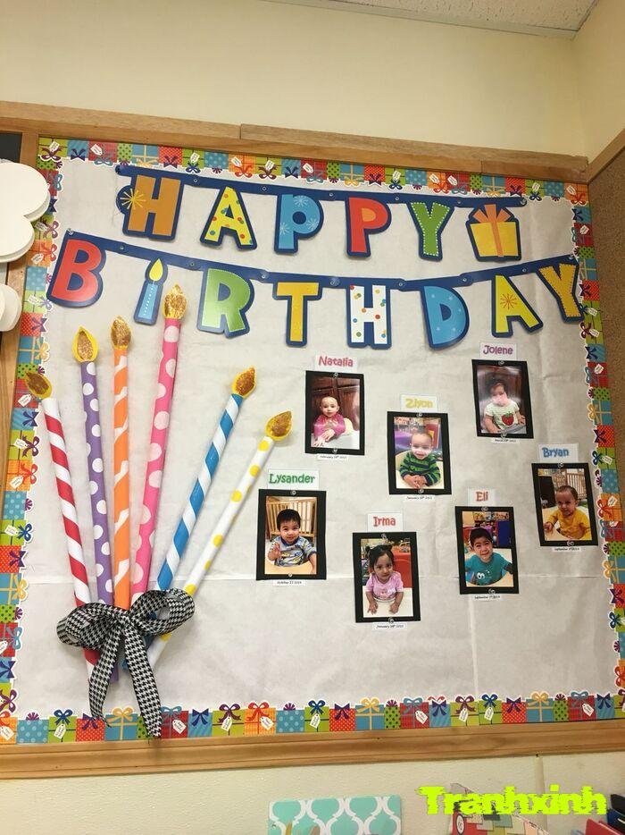 trang trí happy birthday phòng tiệc