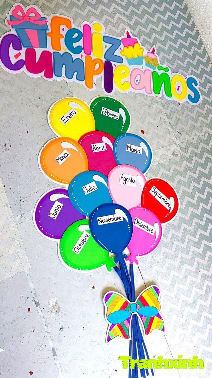 trang trí happy birthday sang trọng