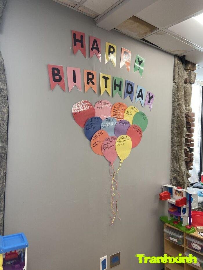trang trí happy birthday tiết kiệm