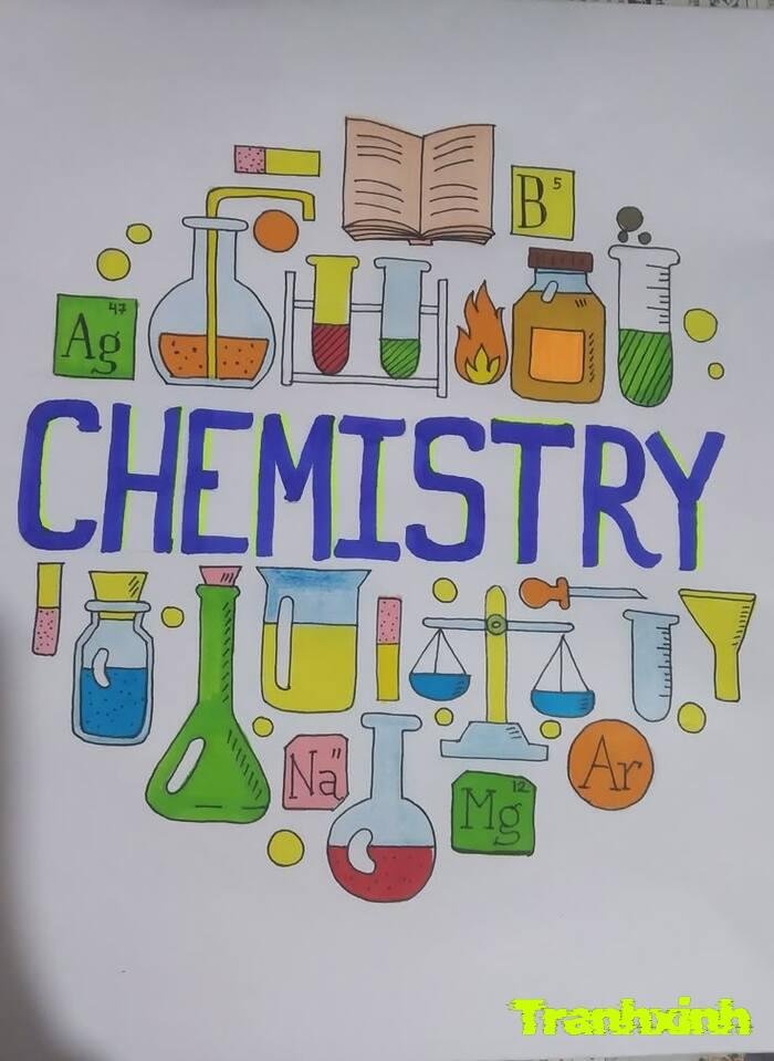 trang trí hóa học bố cục cân đối