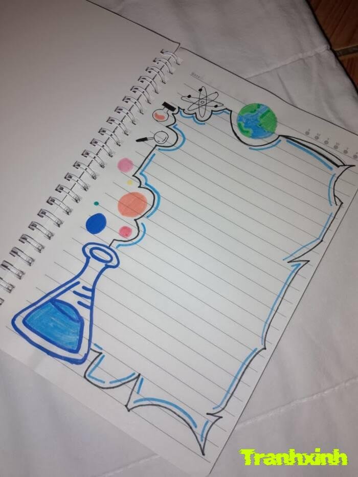 trang trí hóa học nền trắng khoa học