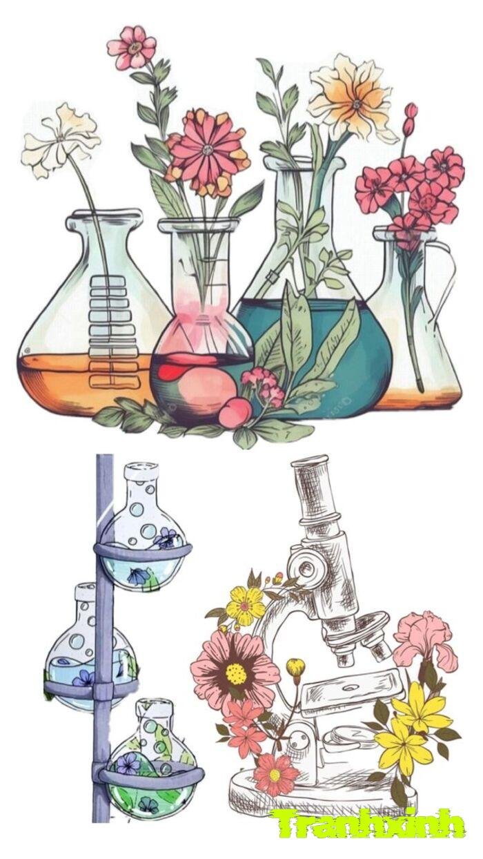 trang trí hóa học phong cách giáo dục