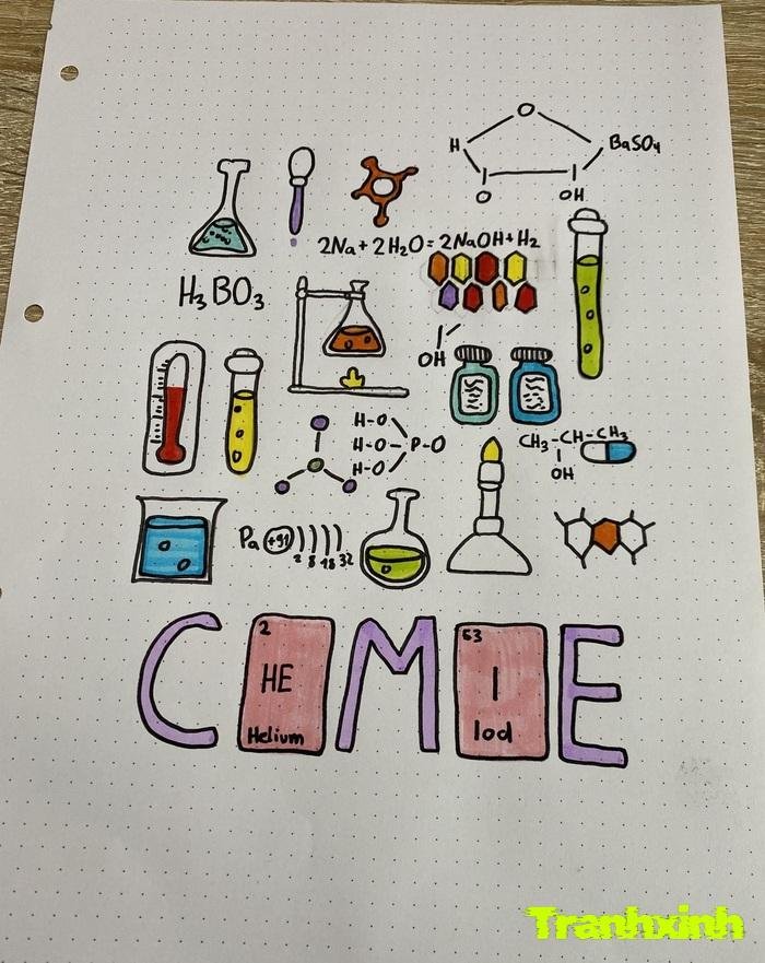 trang trí hóa học phong cách hiện đại