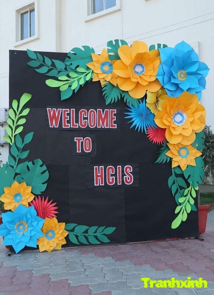 trang trí hoa mầm non đẹp