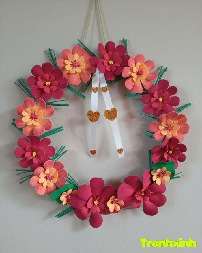 trang trí hoa nhiều màu sắc