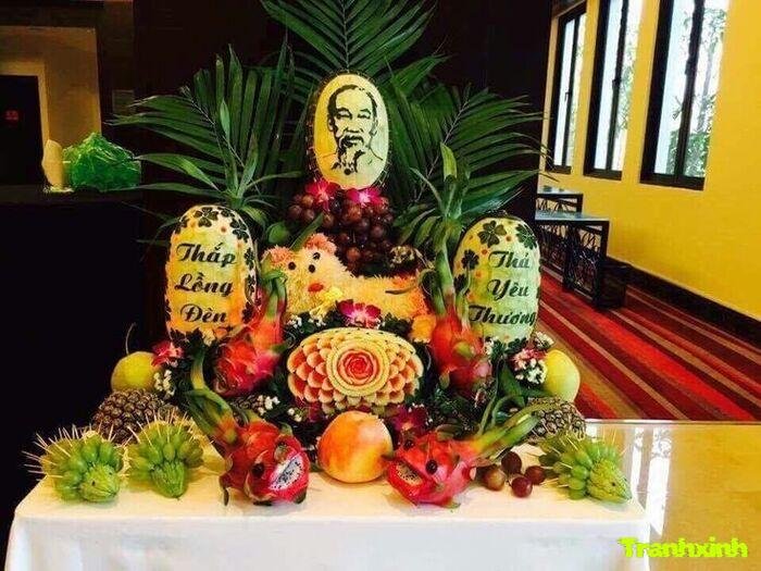 trang trí hoa quả hiện đại sáng tạo